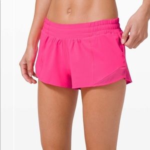Lululemon hotty hot shorts in pink! No rips flaws or stains just too small